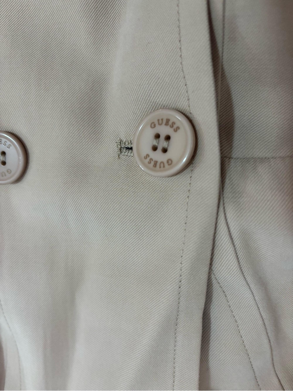 Guess Women's Trench Coat Blush Nude Soft - Picture 7 of 9